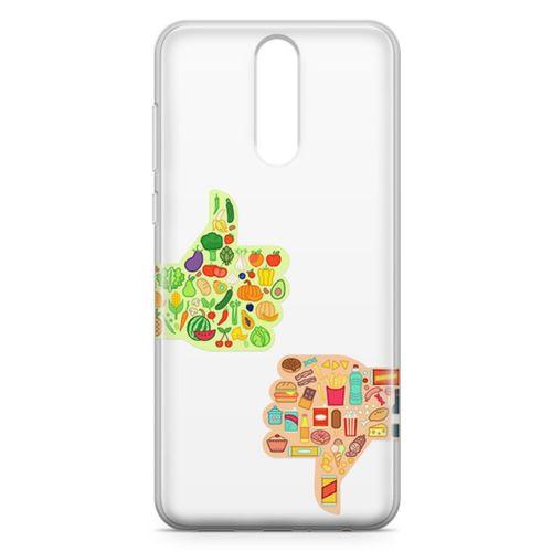 Huawei Mate 10 Lite Kılıf Sağlıklı Sağlıksız Arka Kapak Koruma Desenli Full Koruyucu