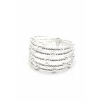 Beş Sıra İncili Su Yolu Bileklik - Gümüş