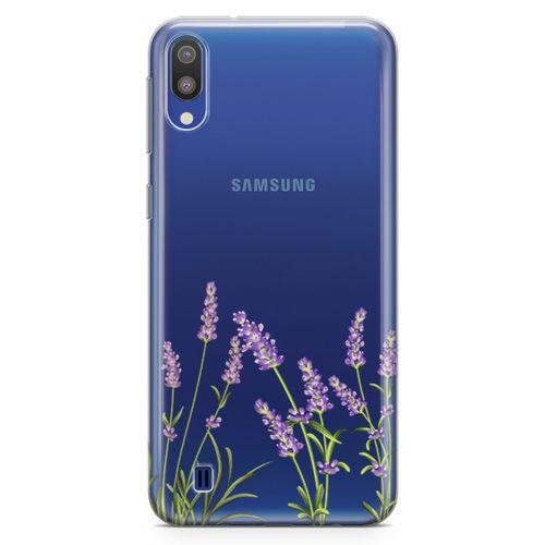 Samsung Galaxy M10 Kılıf Lavanta Kolonyası Arka Kapak Koruma Desenli Full Koruyucu