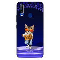 General Mobile GM 10 Kılıf FunnyMaX (42) Rugged Armor Kılıf Kedili Mor