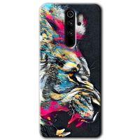 Xiaomi Redmi Note 8 Pro Kılıf Baskılı Arka Kapak - Colorfull Aslan +Tam Ekran Koruyucu