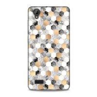 Mermer Desenli (50) Tema Shockproof Kılıf Koyu Gri Vestel Venüs V5 Kılıf