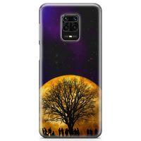 Xiaomi Redmi Note 9s Kılıf Ay Işığında Arka Kapak Koruma Desenli Full Koruyucu