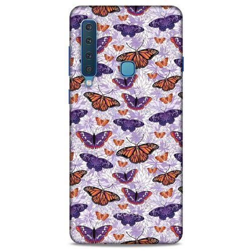 Samsung Galaxy A9 2018 Kılıf Kelebek Etkisi (45) Liquid Air Kılıf Mavi Toz Pembe