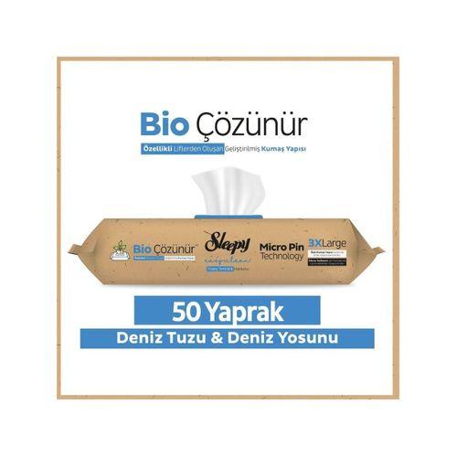 Sleepy Bio Yüzey Temizlik Havlusu 50 Adet Deniz Tuzu Yosun