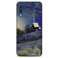 Samsung Galaxy A50 Kılıf Snowix (42) Rugged Armor Kılıf Gold Lacivert