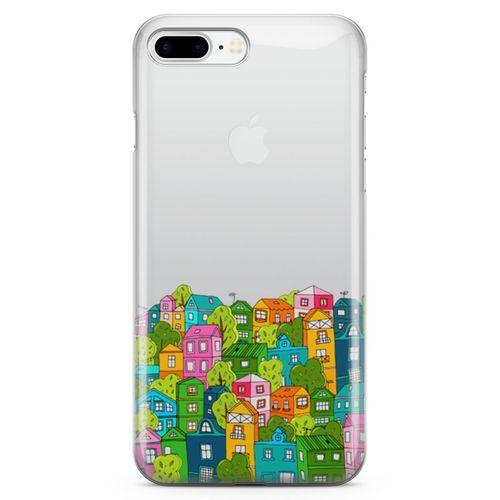 Apple iPhone 8 Plus Kılıf Bizim Mahalle Arka Kapak Koruma Desenli Full Koruyucu