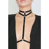 Boyunda Çift Sıralı Şık Lastik Harness - Brf84