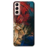 Samsung Galaxy S21 Plus Kılıf HD Desen Baskılı Arka Kapak - Karma Boyalar