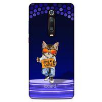 Xiaomi Redmi K20 Kılıf FunnyMaX (42) Rugged Armor Kılıf Kedili Mor