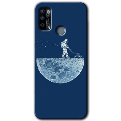 İnfinix Hot 9 Play Kılıf HD Desen Baskılı Arka Kapak - Uzay İşçisi