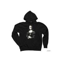 Mona Lisa Siyah Kapşonlu Sweatshirt Hoodie