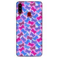 Samsung Galaxy A20s Kılıf Kelebek Etkisi (21) Koruyucu Kapak Yeşil Kırmızı