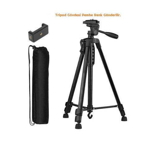 Zhltools 140Cm Aliminyum Hafif Gövdeli Su Terazili Tripod Pembe
