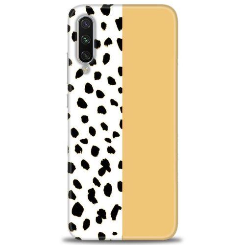 Xiaomi Mi A3 Kılıf HD Baskılı Kılıf - Sarı ve Puantiye + Tam Ekran Koruyucu