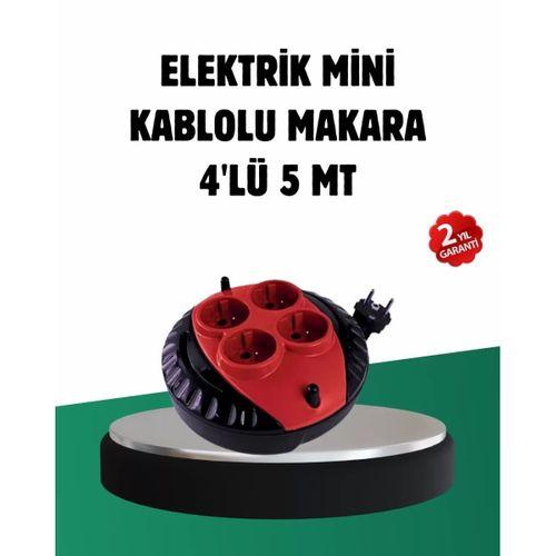 Türkiye Üretimi 5 Metre 4 Prizli Kablolu Makara
