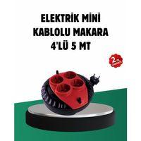 Türkiye Üretimi 5 Metre 4 Prizli Kablolu Makara