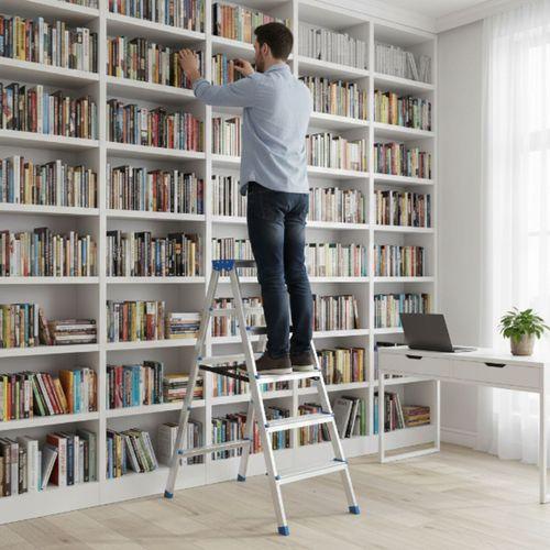 5+5 Çift Basamaklı Alüminyum Metal Merdiven