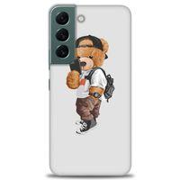 Samsung Galaxy S22 Kılıf HD Baskılı Kılıf - Teddy Bear Cool + Tam Ekran Koruyucu