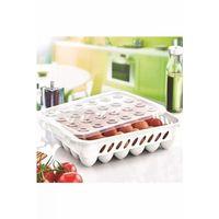 Yumurta Kapalı Saklama Kabı 24'lü Beyaz