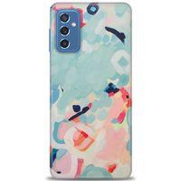 Samsung Galaxy M52 5G Kılıf HD Baskılı Kılıf - Mavi + Tam Ekran Koruyucu