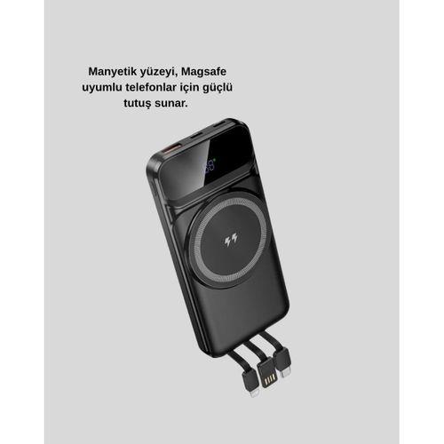 10000 Mah Kablosuz Powerbank – 15w Hızlı Şarj,  Type-c Çoklu Çıkışlı
