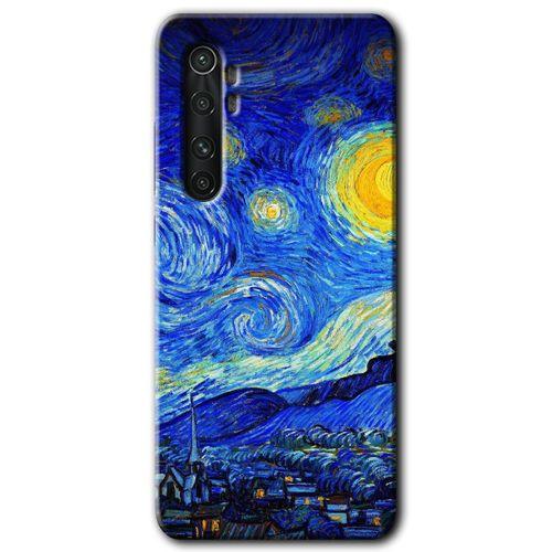 MRCİLETİSİM Xiaomi Mi Note 10 Lite Kılıf HD Desen Baskılı Arka Kapak + Temperli Cam - Starry Night