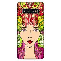 Lopard Samsung Galaxy S10 Uyumlu Kılıf Sürreal Yüzler ♀ (42) Rugged Armor Kılıf Desenli