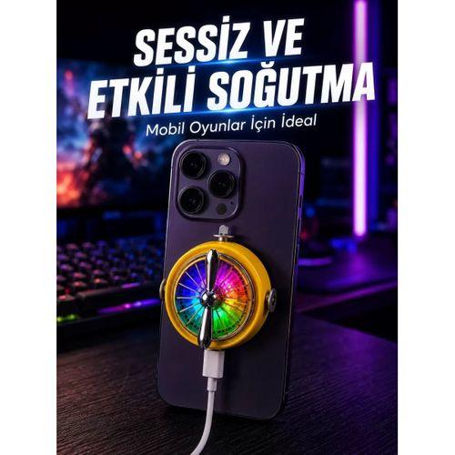 Manyetik Telefon Soğutucu Rgb Fanlı Mobil Oyun Soğutucusu