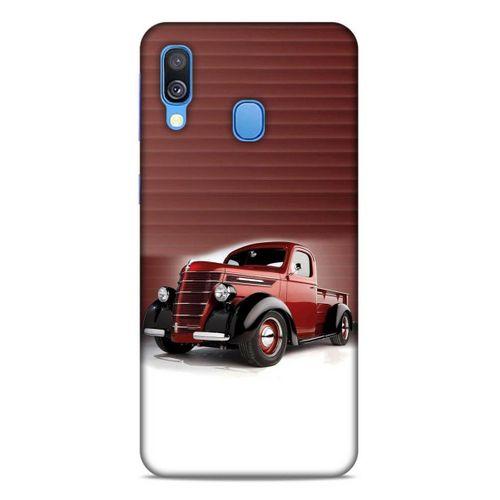Lopard Samsung Galaxy A40 Uyumlu Kılıf PickUpX (47) Crystal Flex Kılıf Metalik Kırmızı