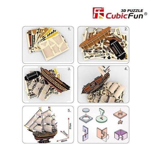 Cubic Fun 3D 189 Parça Puzzle HMS Victory Donanma Gemisi