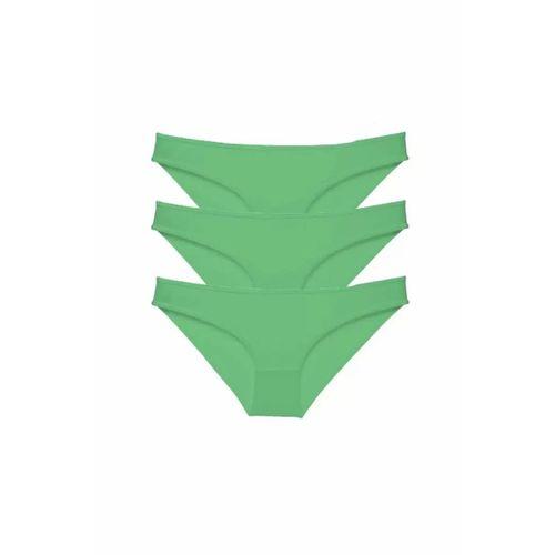3 adet Süper Eko Set Likralı Kadın Slip Külot Yeşil
