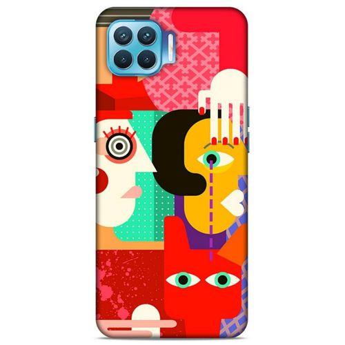 Lopard Oppo Reno 4 Lite Uyumlu Kılıf Soyut Sanat (15) Baskılı Antişok Kılıf