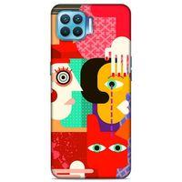 Lopard Oppo Reno 4 Lite Uyumlu Kılıf Soyut Sanat (15) Baskılı Antişok Kılıf