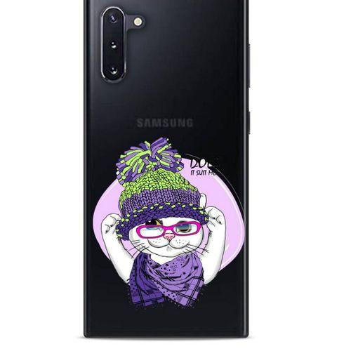 Zoologix (92) Samsung Galaxy Note 10 Şeffaf Kılıf Silikon Desenli