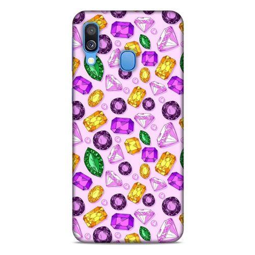 Samsung Galaxy A40 Kılıf Baskılı Özel Seri Taşlı (50) Shockproof Kılıf