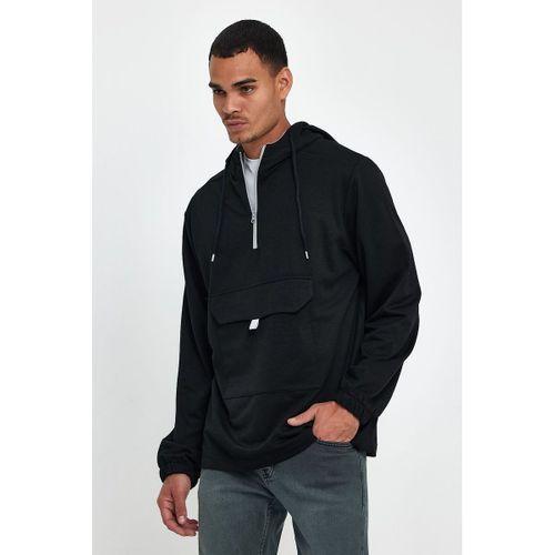 Erkek Kapşonlu Regular Fit Yarım Ferm.Kargo Cepli İnce Sweatshirt SPR22SW171