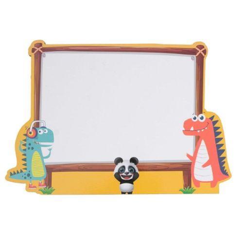 Panda Animasyonlu Dinazor Yazı Tahtası Ahşap 23X33
