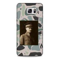 Samsung Galaxy Note 5 Kılıf Atatürk (16) Kalın Kılıf Kamuflaj Açık Yeşil