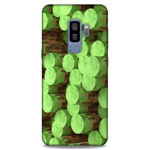 Lopard Samsung Galaxy S9 Plus Uyumlu Kılıf PiXel (8) Baskılı Kılıf Yeşiller