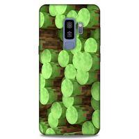 Lopard Samsung Galaxy S9 Plus Uyumlu Kılıf PiXel (8) Baskılı Kılıf Yeşiller