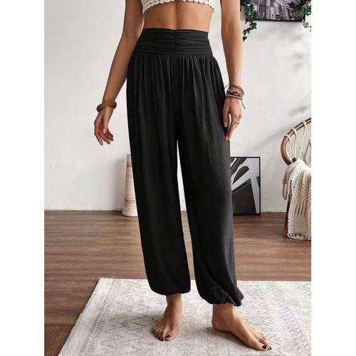 Kadın Yüksel Bel Yoğun Büzgü Detaylı Aerobin Pantolon