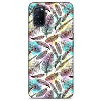 Oppo A92 Kılıf Desenli Özel Seri Tüyler (2) Kabı