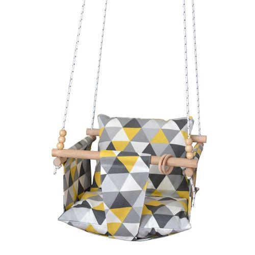 Tavana Asılan Doğal Ahşap Çocuk | Bebek Hamak Ev Tipi Salıncak 29