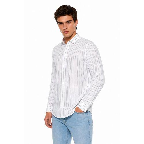 Erkek Spor Silim Fit Çizgili Yazlık Gömlek BGL-ST05380