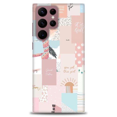 Samsung Galaxy S22 Ultra Kılıf HD Baskılı Kılıf - Girl + Tam Ekran Koruyucu