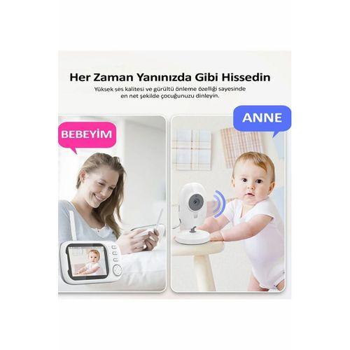 Gece Görüşlü Bebek Odası Kamera Sıcaklık Uyarısı Izleme Ekranı