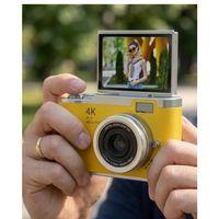 Profesyonel Çekim İçin 48 Mp Dijital Kamera Flip Screen 18x Zoom Uzun Pil Ömrü