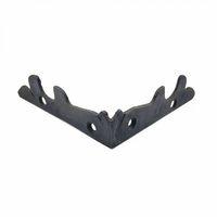 Antika Tarz Dekoratif Pirinç Lale Köşe Gönye - Yan, 105x105 Mm, Oksit