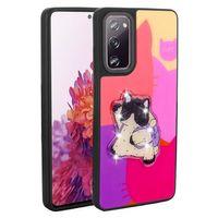 Galaxy S20 FE Kılıf Parlayan Kabartmalı İkonik Figürlü Zore Amas Silikon Kapak